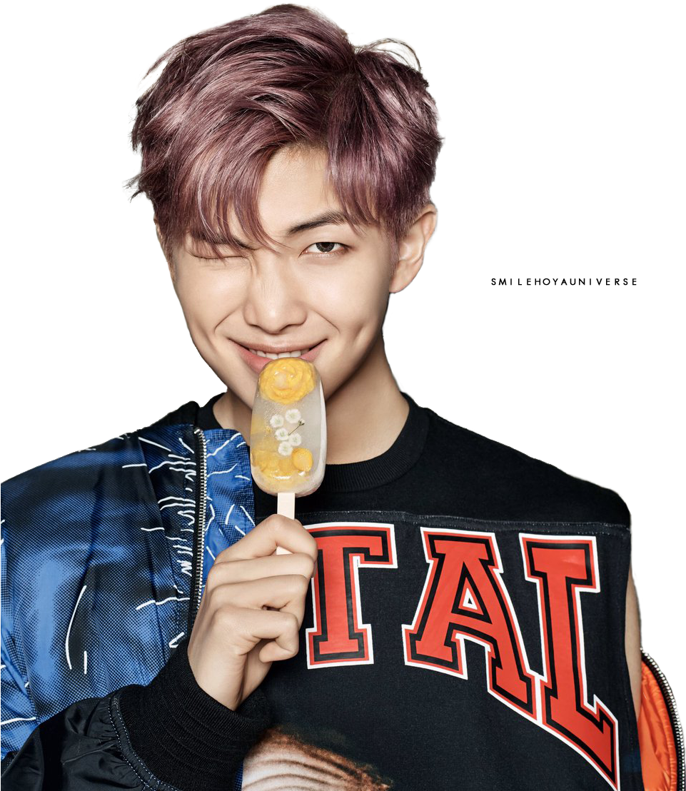A Man Eating A Popsicle