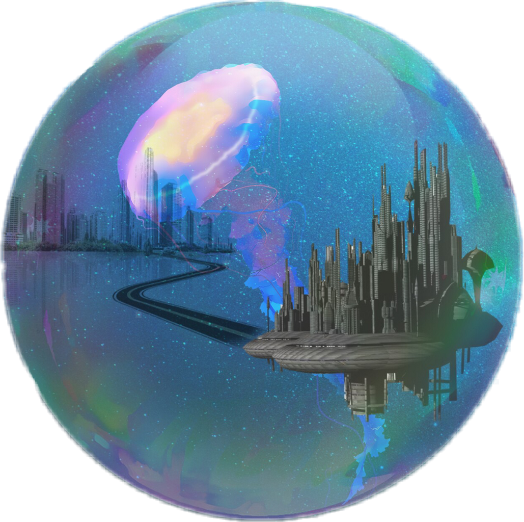 A Bubble With A City And A Road In The Middle