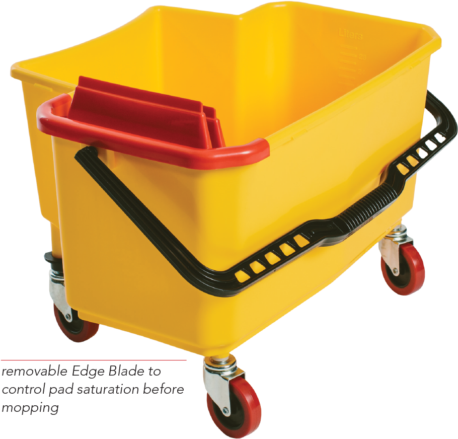 A Yellow Bucket With Black Handles