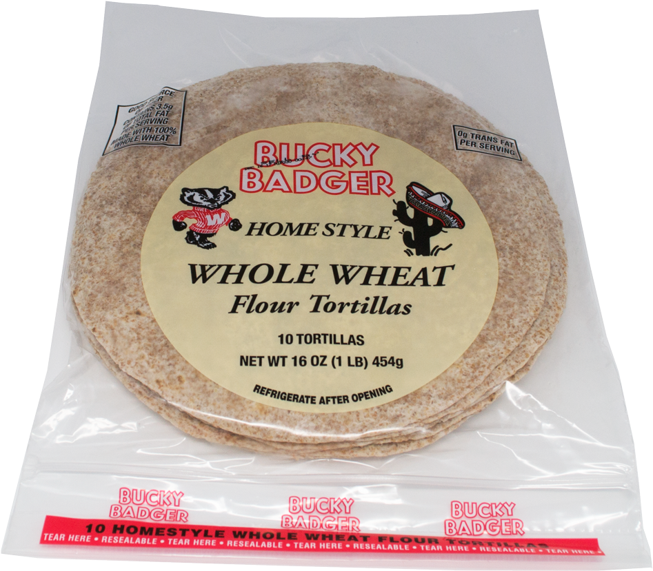 Bucky Badger Wheat Tortillas - Bucky Badger Tortillas