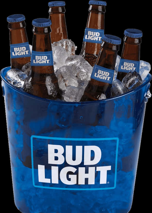 A Bucket Of Beer With Bottles In It