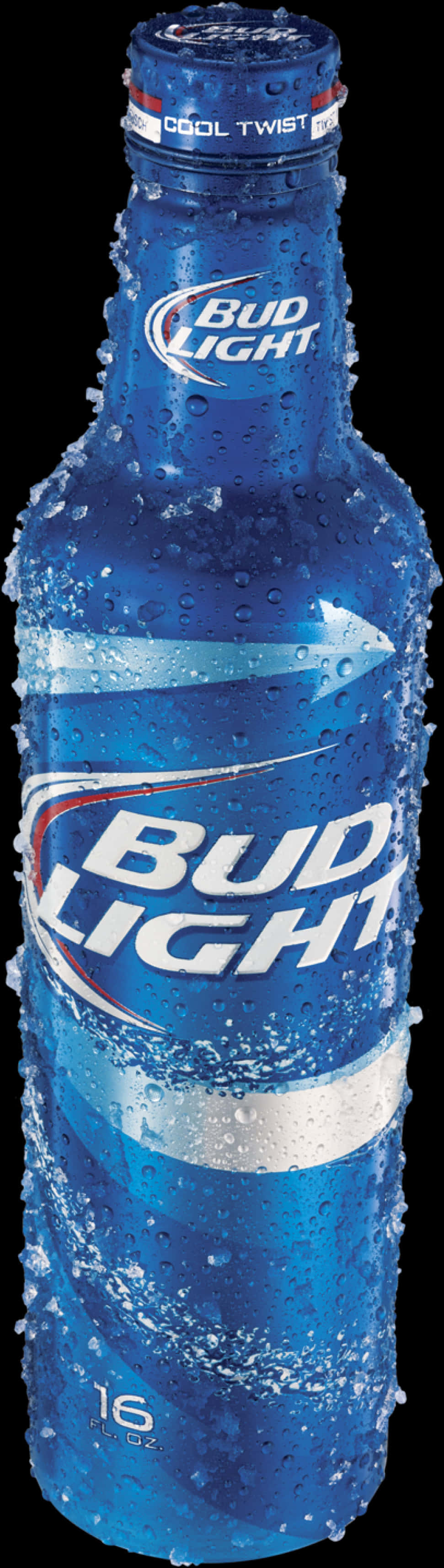 A Blue Can Of Beer With Water Drops On It