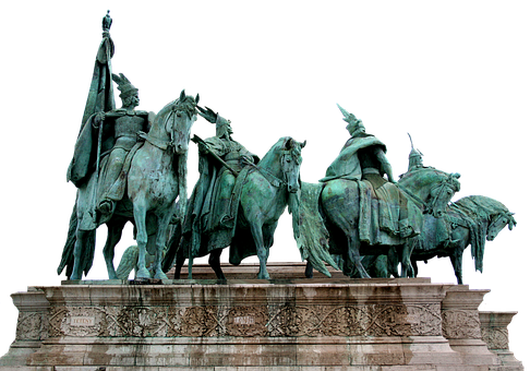 A Statue Of Men Riding Horses