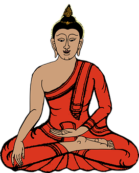 A Drawing Of A Man Sitting In A Lotus Position