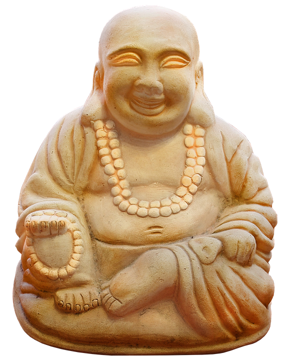 A Statue Of A Smiling Buddha