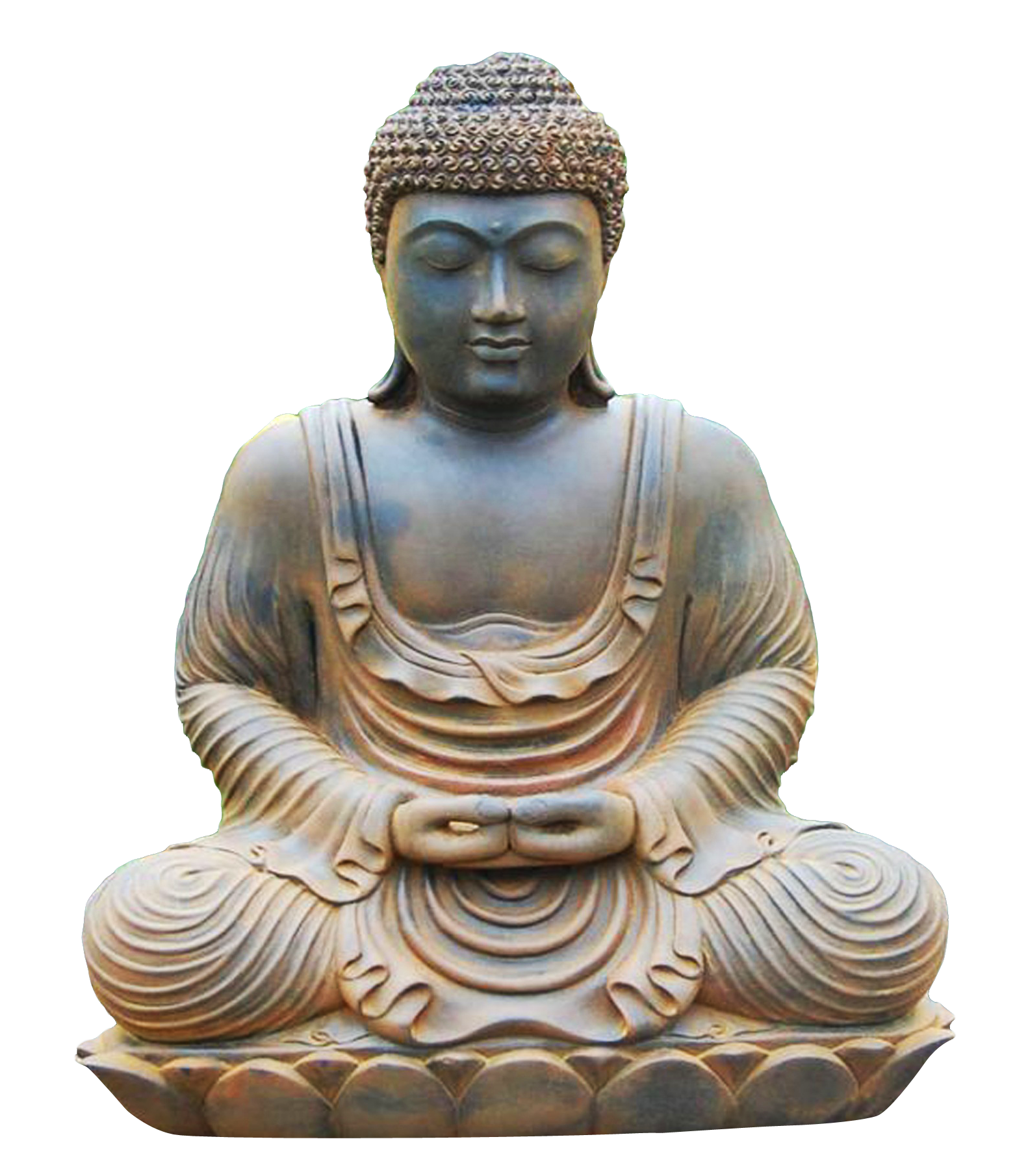 A Statue Of A Person Sitting In A Lotus Position