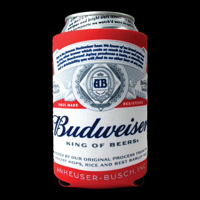A Can Of Beer With A Red And White Label
