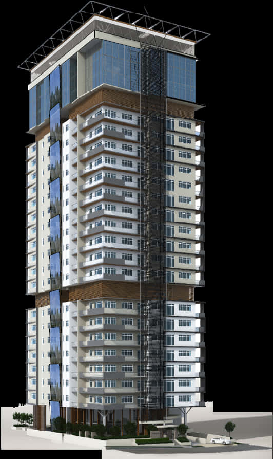 A Tall Building With Many Windows