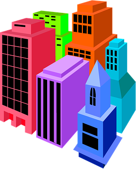 A Group Of Colorful Buildings