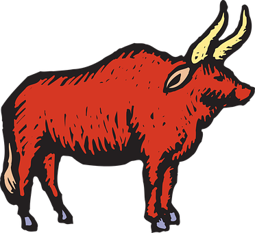 A Red Bull With Horns