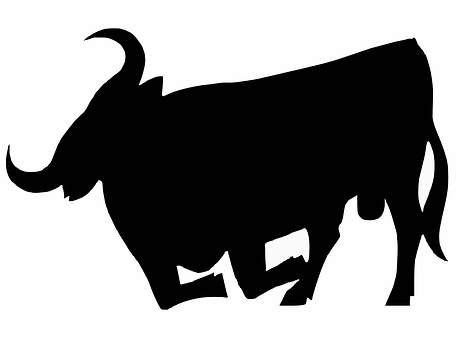 A Silhouette Of A Bull