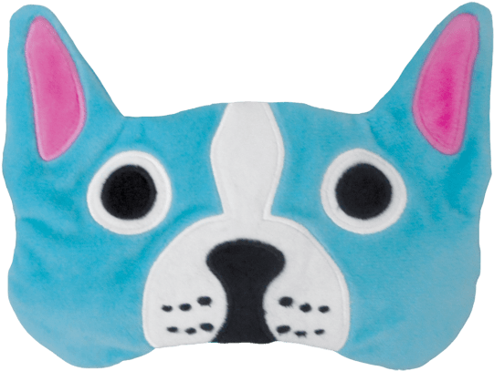 A Blue And White Dog Mask