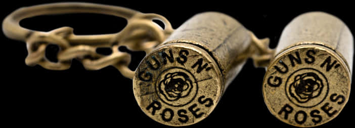A Close-up Of A Brass Key Chain