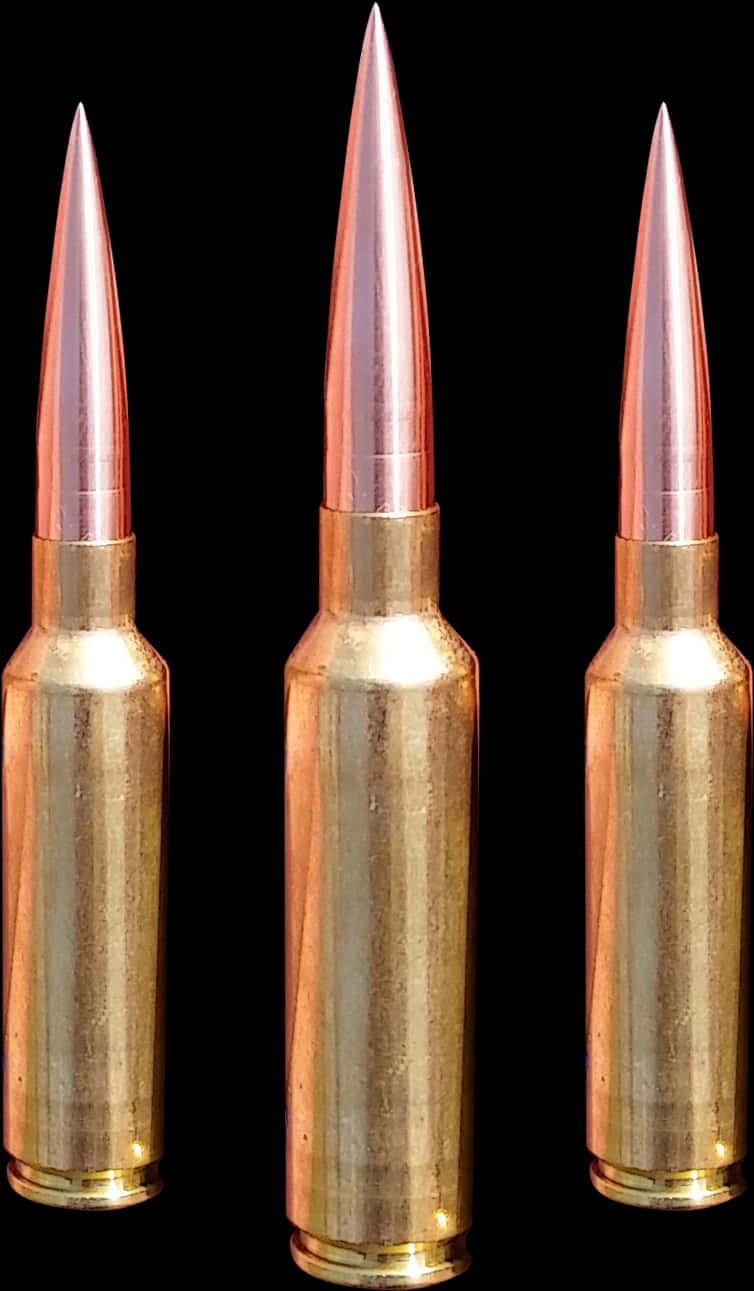 A Row Of Bullets With A Black Background