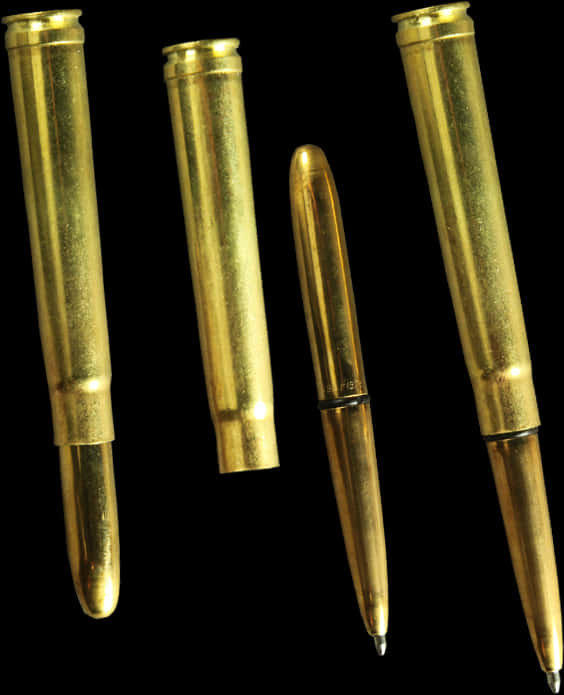 A Group Of Bullets With A Black Background
