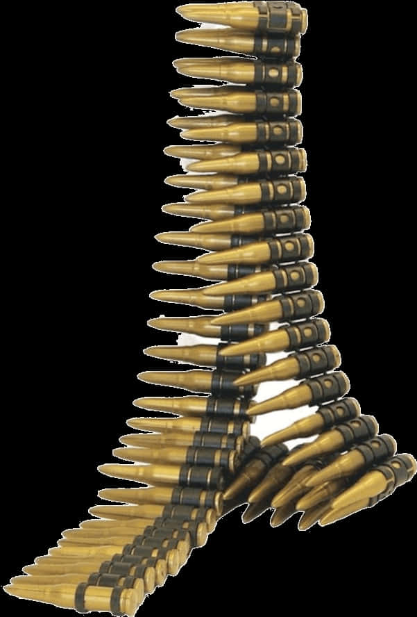 A Stack Of Bullets In A Shape Of A Tower