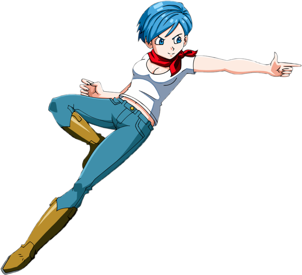 A Cartoon Of A Woman With Blue Hair And A Red Scarf