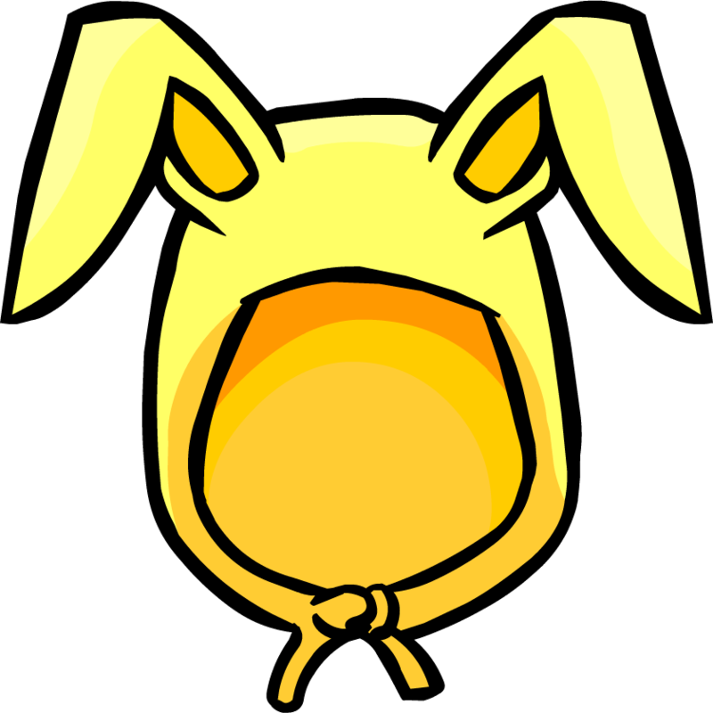 A Cartoon Of A Yellow Bunny Hat
