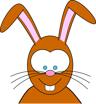 A Cartoon Rabbit With Long Ears