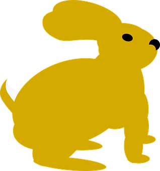 A Yellow Rabbit With Long Ears