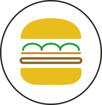 A Yellow Burger With Green And Brown Toppings