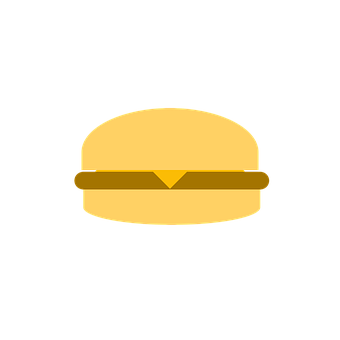 A Yellow Burger On A Black Background