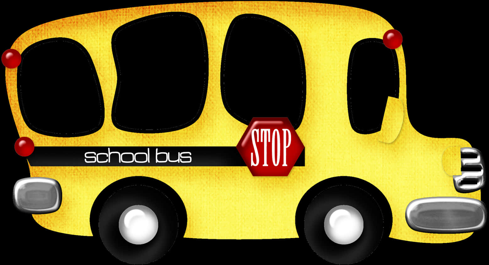 A Yellow School Bus With Black Wheels