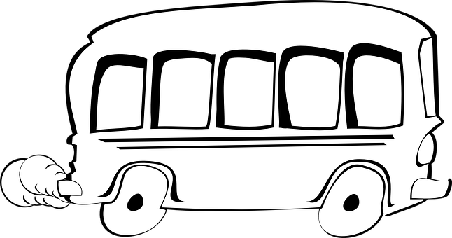 A White Bus With Windows