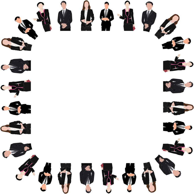 A Group Of People In A Circle