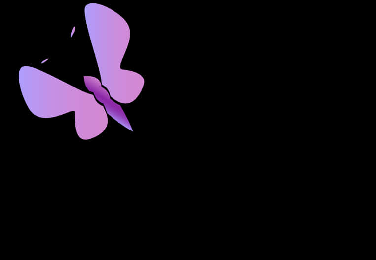 A Purple Butterfly On A Black Background
