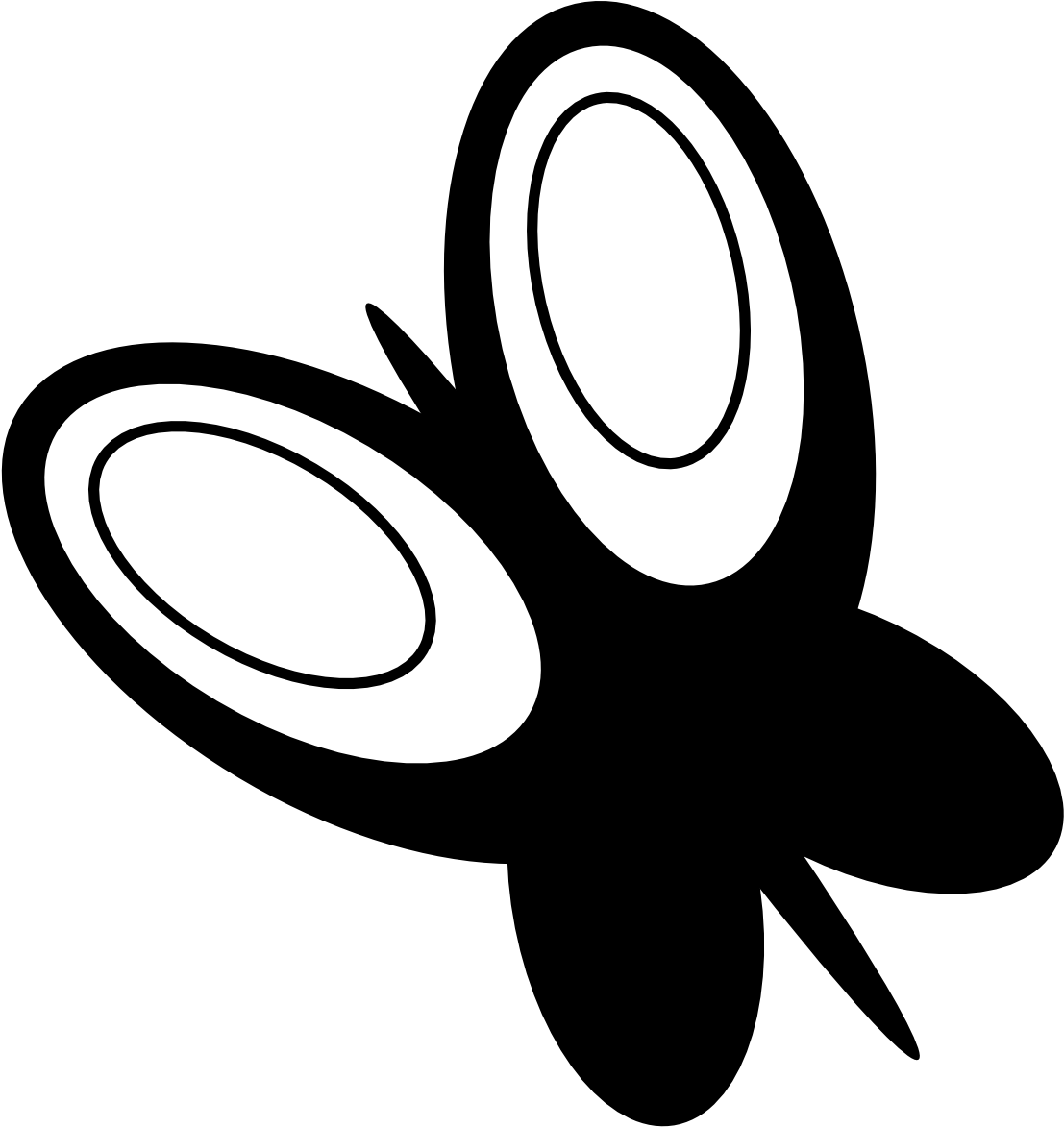A White Ovals On A Black Background