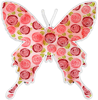 A Butterfly With Roses On It