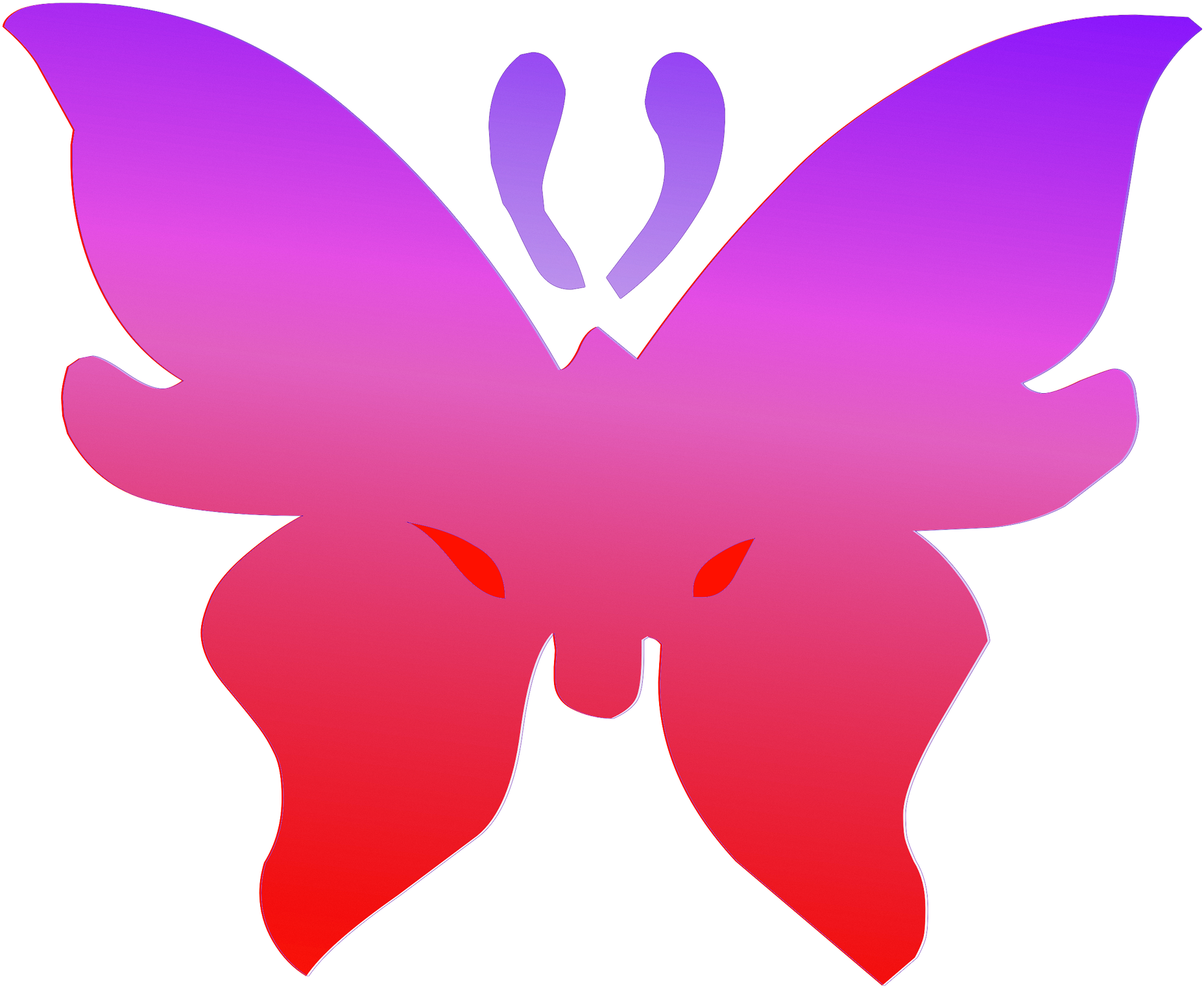 Butterfly Outline Png 1856 X 1523
