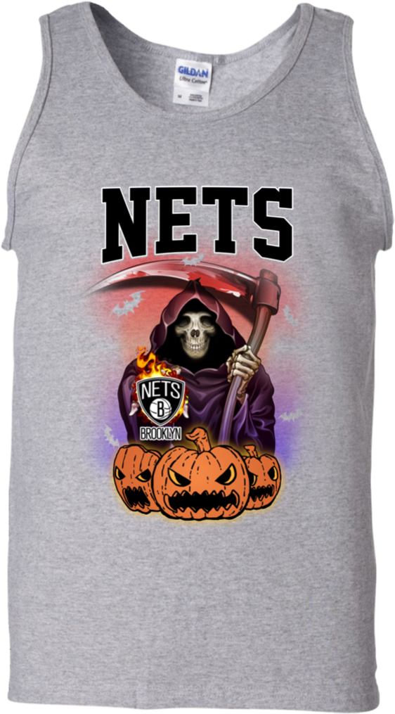 Buy Brooklyn-nets Reaper The Death Halloween Shirt, Hd Png Download