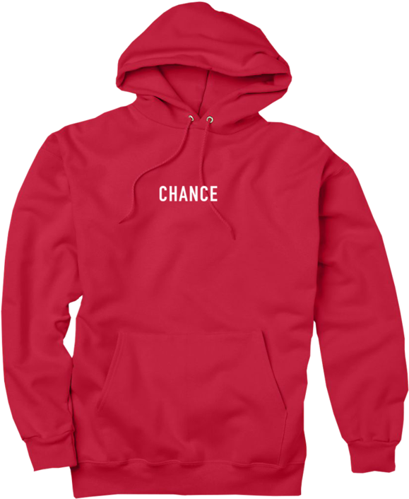 A Red Sweatshirt With White Text On It