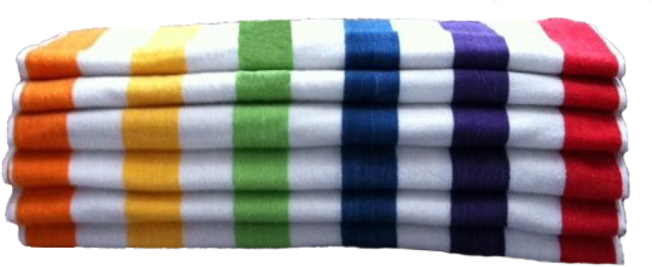 A Stack Of Towels With Different Colors