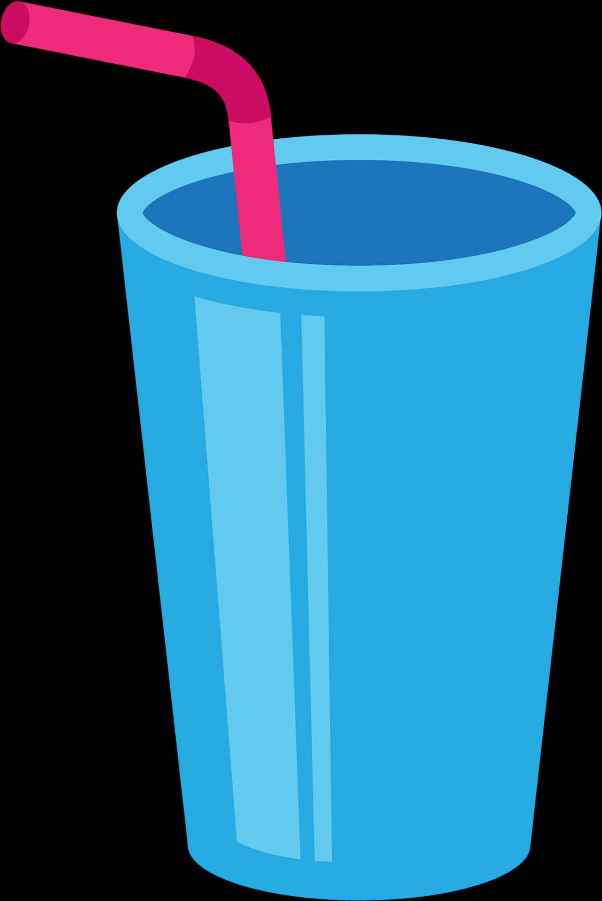 Blue Emoji Cup With Straw
