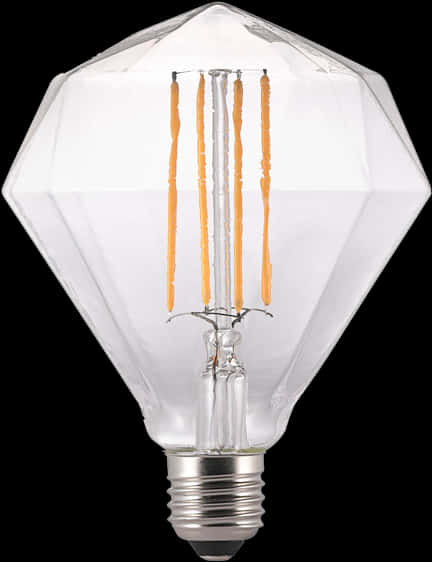 A Light Bulb With A Diamond Shaped Base