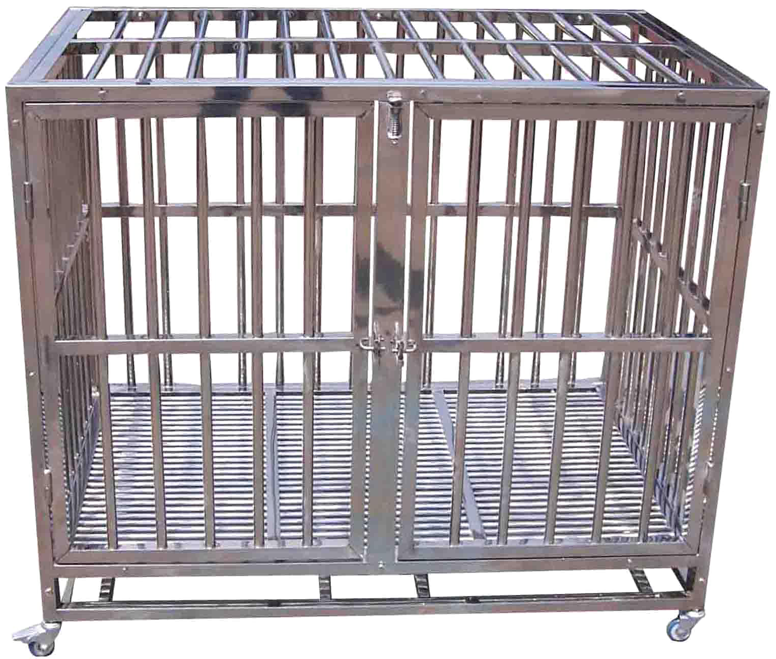 A Metal Cage With Doors