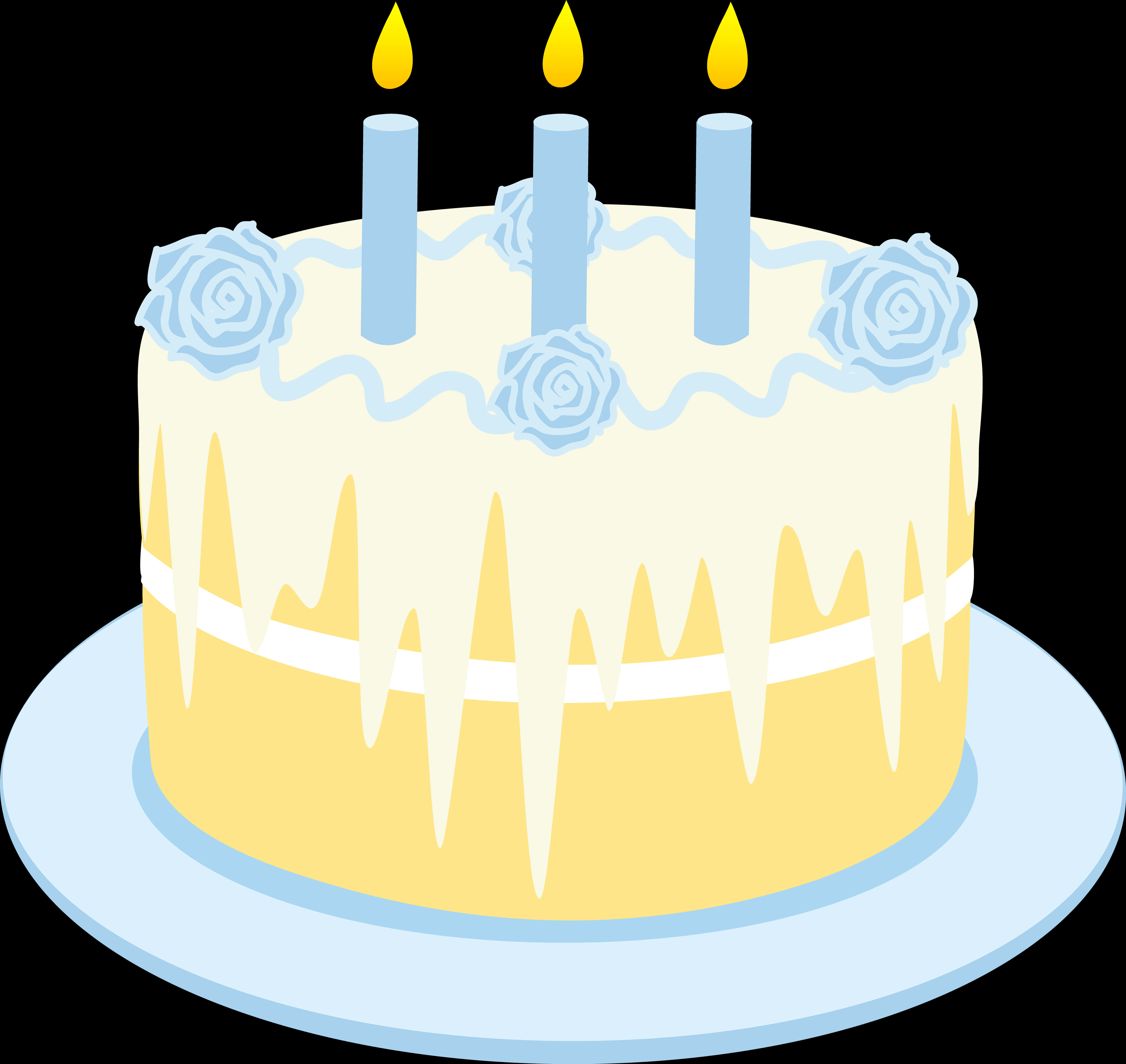 Cake With Blue Candles