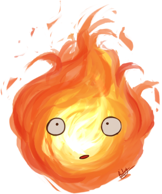 A Cartoon Fire With Eyes And A Face