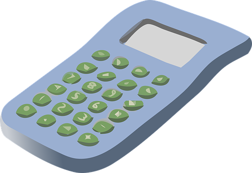A Calculator With Green Buttons