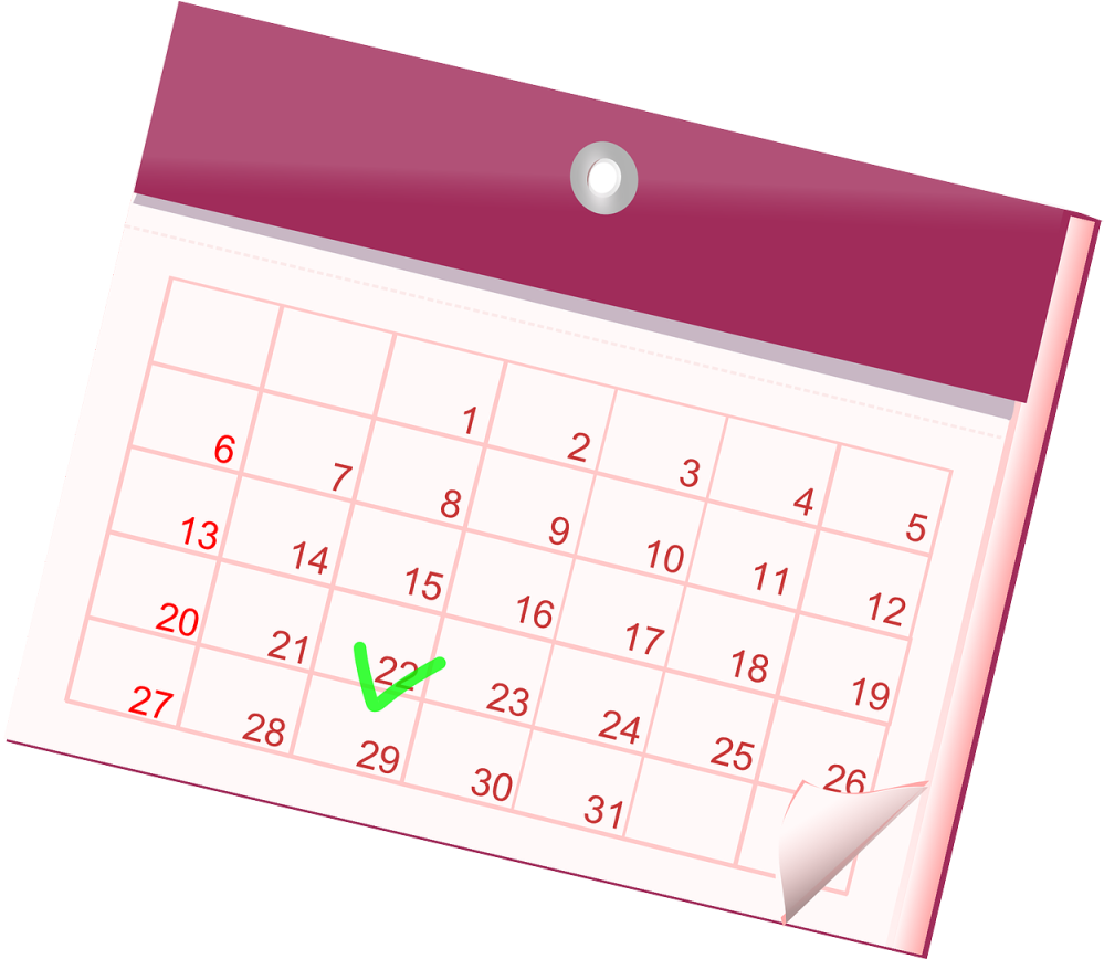 A Calendar With A Green Tick