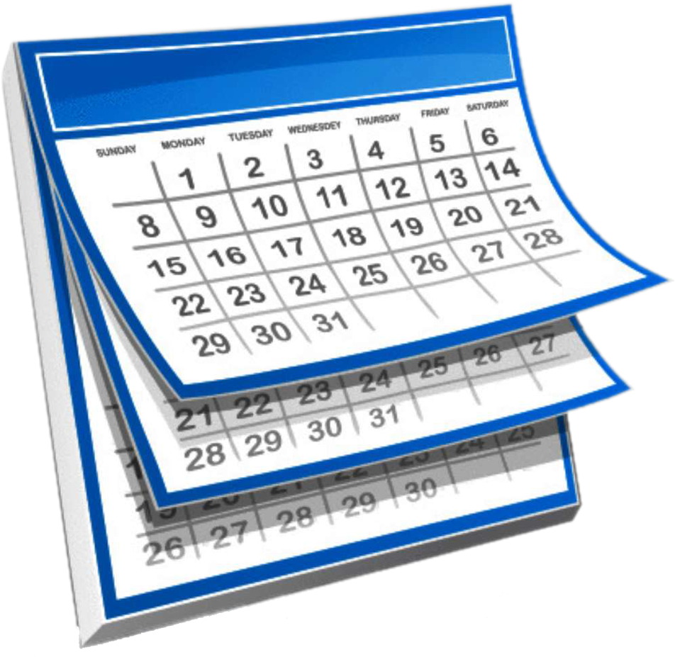 A Blue And White Calendar