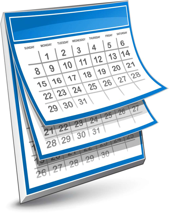 A Blue And White Calendar