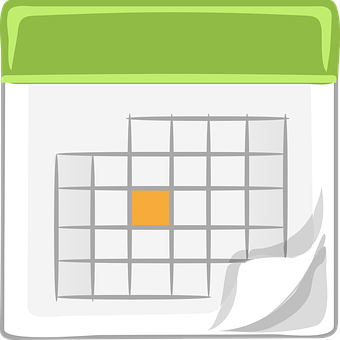 A Calendar With A Green Top
