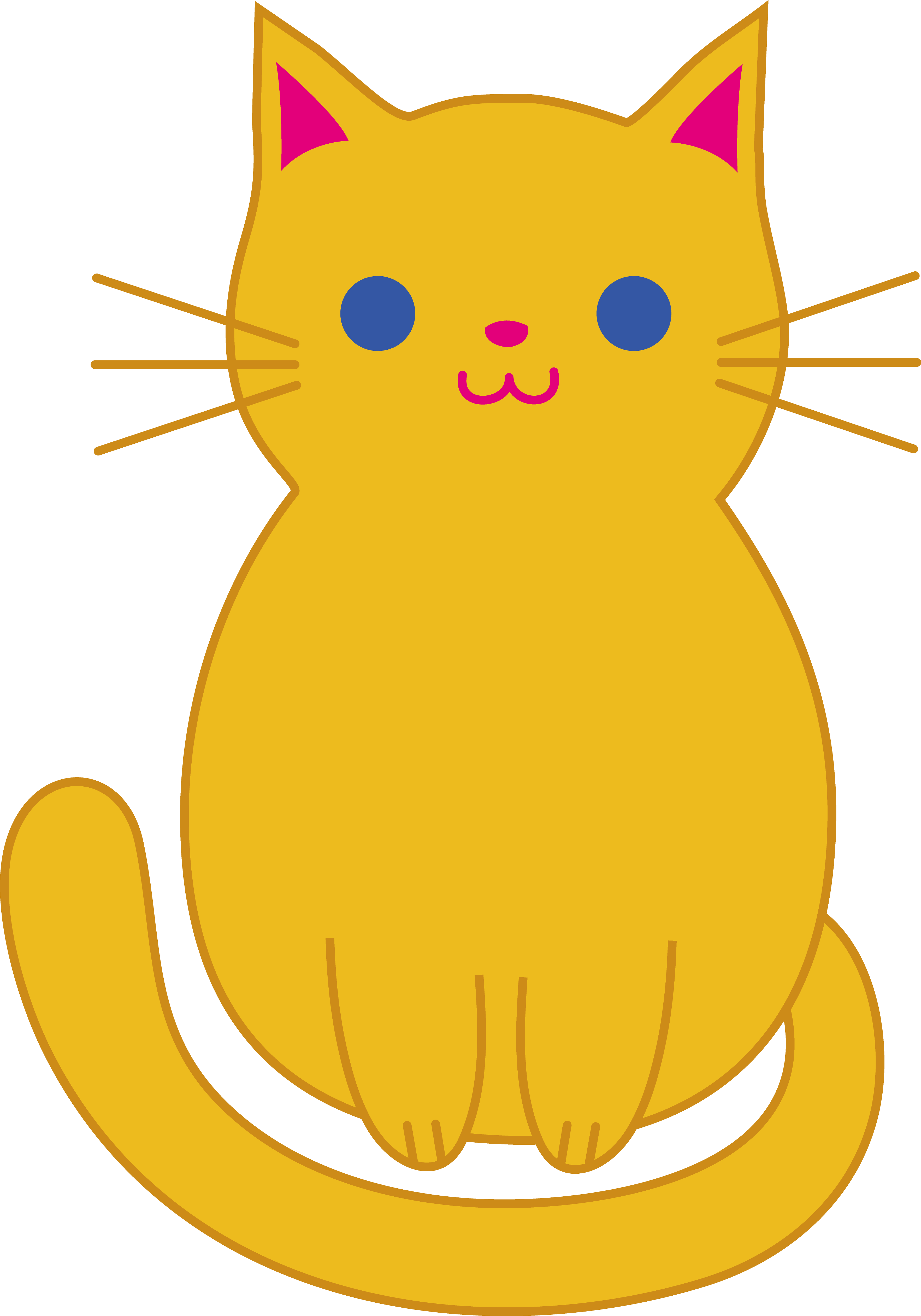 A Yellow Cat With Blue Eyes