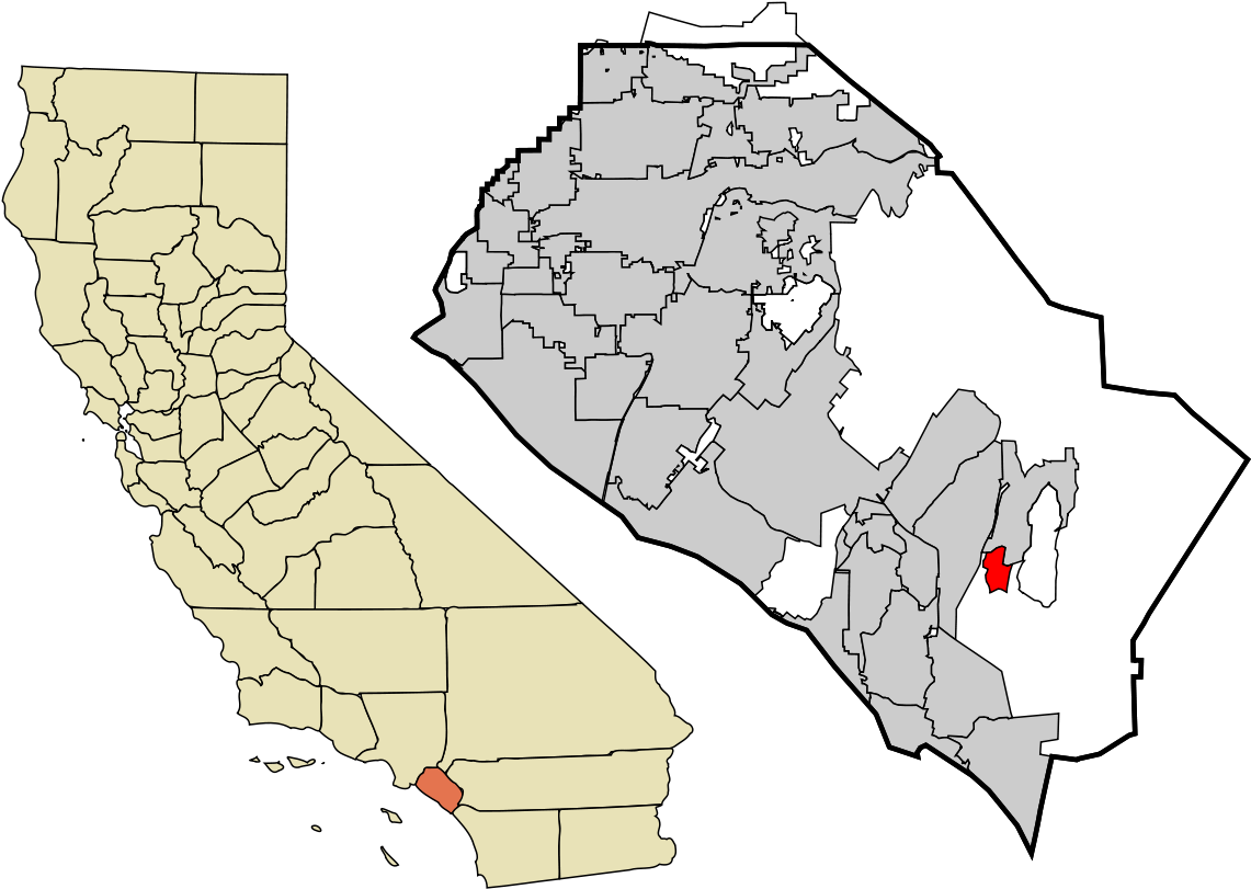 A Map Of California With Several States