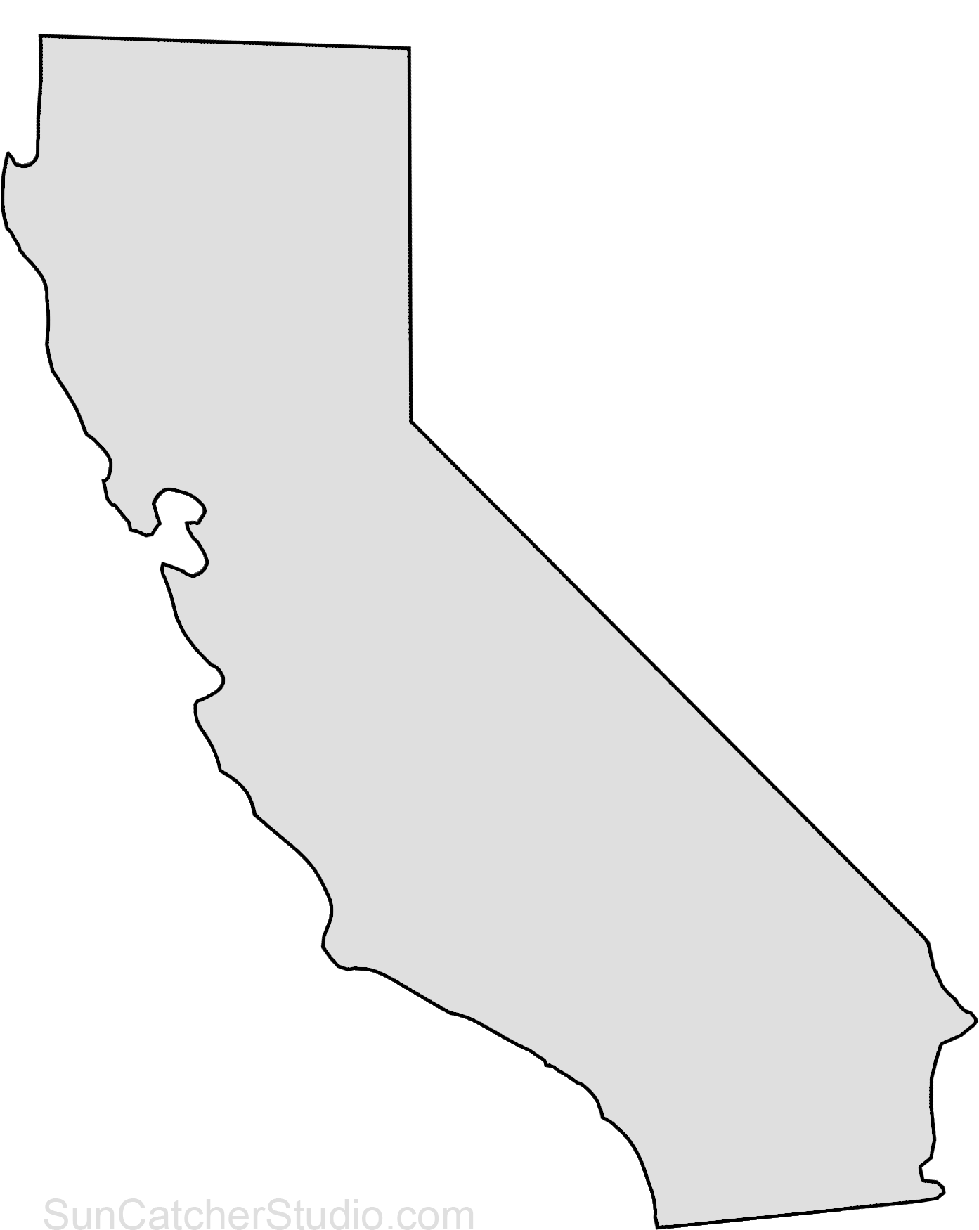 A White Outline Of A State