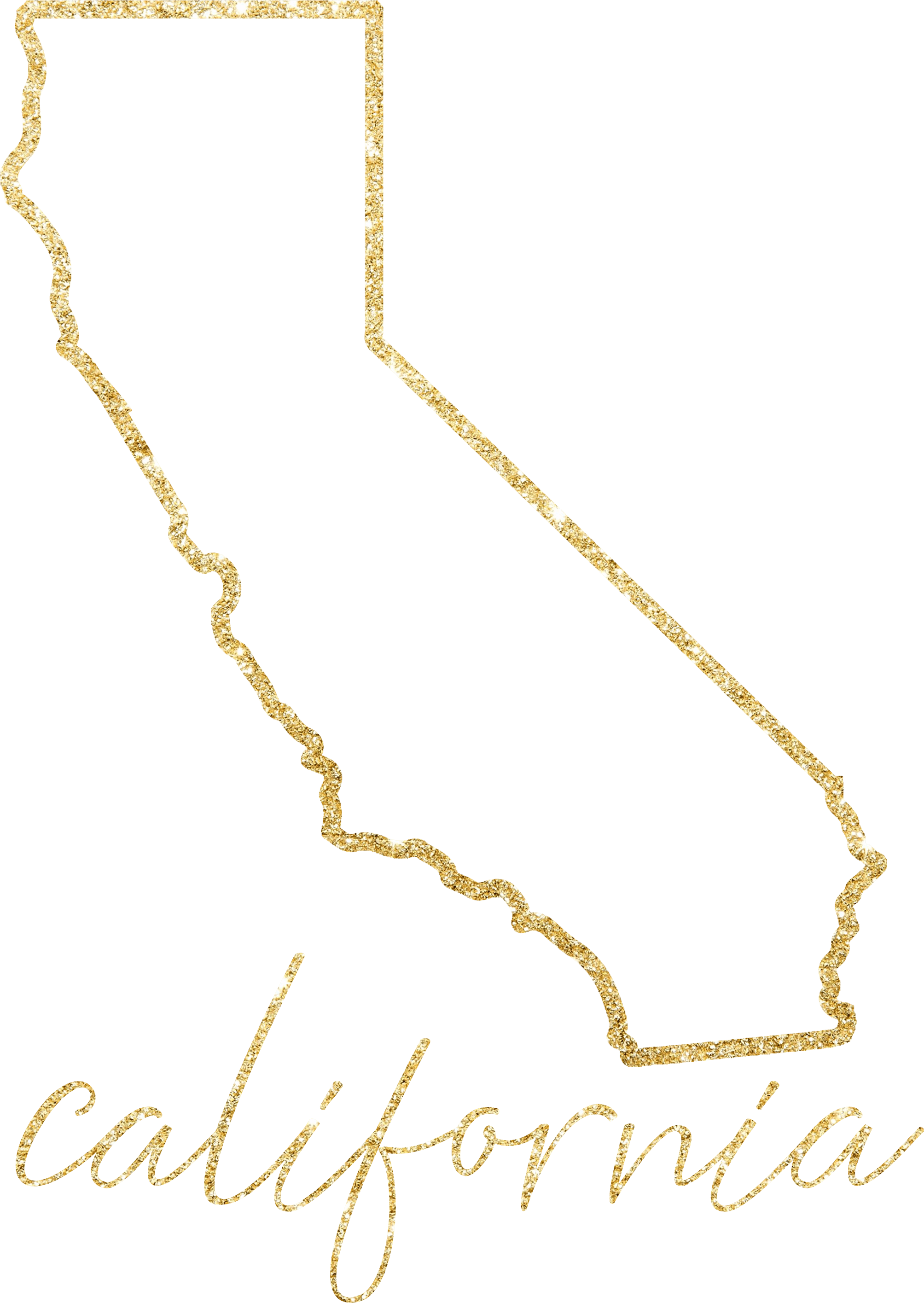 A Gold Outline Of A State
